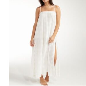 HERMOZA
Women's Susanna Cinched Maxi Dress With Side Slit, White